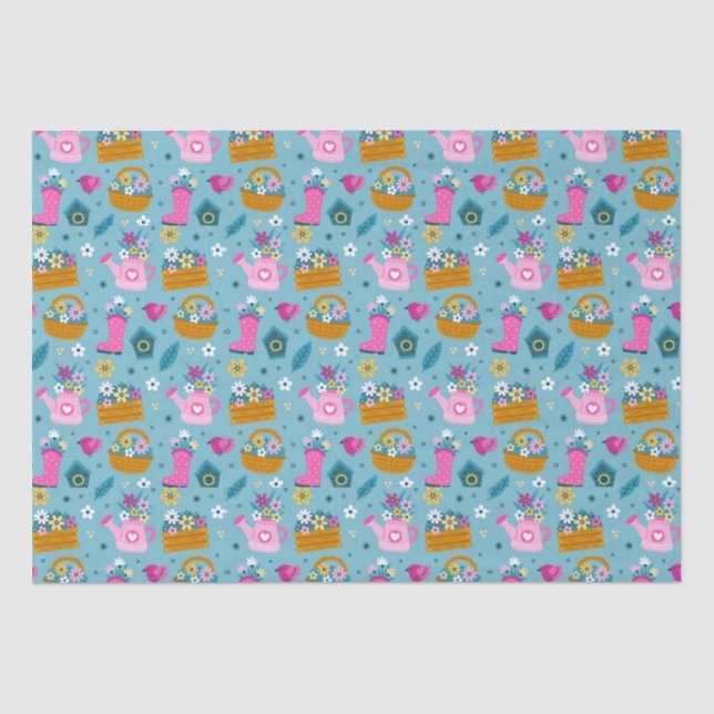 Papel De Seda Flores de primavera (Frente )