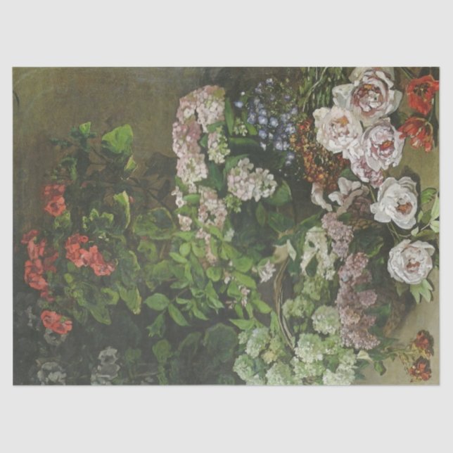 Papel De Seda Flores de primavera por Claude Monet (Frente )