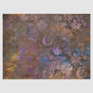 Papel De Seda Flores de Trabalho de Rolagem Roxa na Decoupage Az