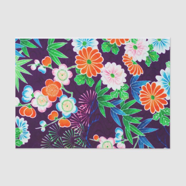 Papel De Seda Flores, Design japonês (Frente )