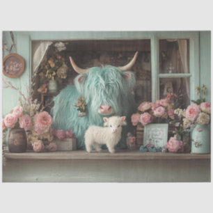 Papel De Seda Flores do Chalé e Flores de Vitelo