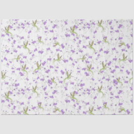 Papel De Seda Flores e Aves Humedeiras