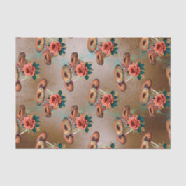 Papel De Seda Flores e Cogumelos Vintage