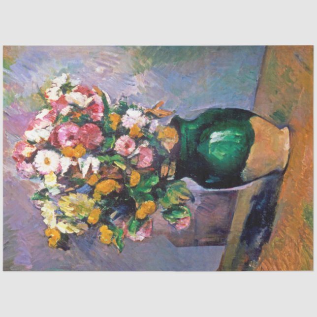 Papel De Seda Flores em Vase, Cezanne (Frente )