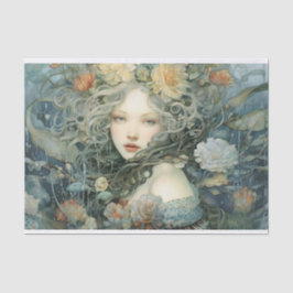 Papel De Seda Flores Encharcadas