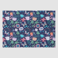 Flores exóticas coloridas, padrão sem costura