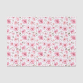 Papel De Seda Flores Florais Rosa