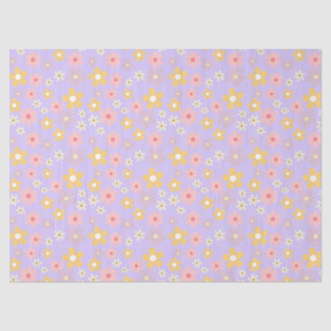 Papel De Seda Flores Ilustradas (Frente )
