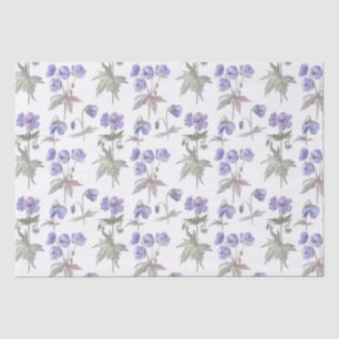 Papel De Seda Flores Lilás Pastel Aquarela Elegantes e Sofistica