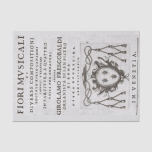 Papel De Seda Flores Musicais Descamação de Música Barroca Itali