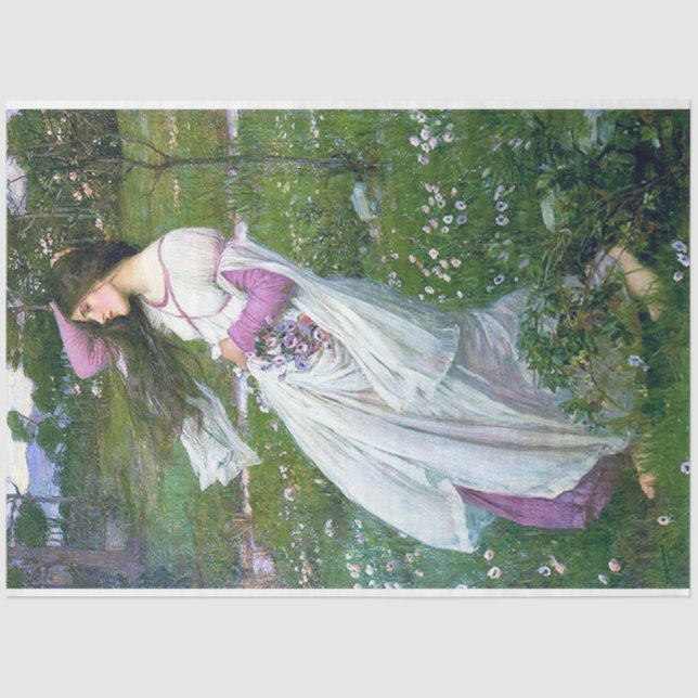 Papel De Seda Flores no Vento, John William Waterhouse (Frente )
