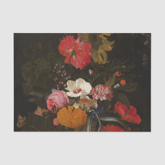 Papel De Seda Flores numa Vase Ornamental (Frente )