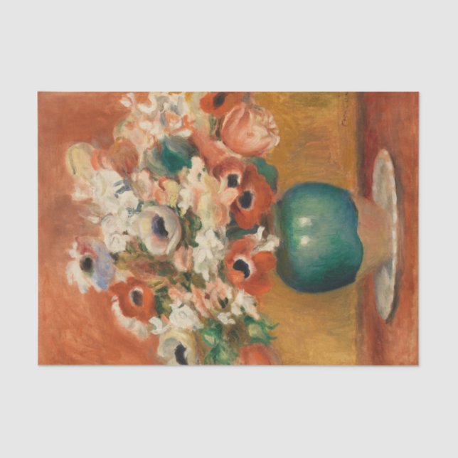 Papel De Seda Flores por August Renoir, Arte (Frente )