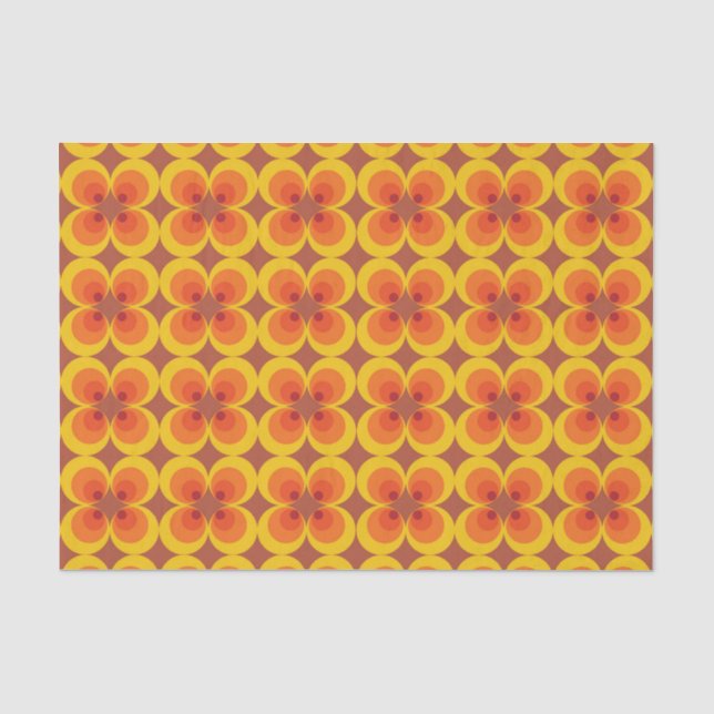 Papel De Seda Flores Psicodélicas  (Frente )