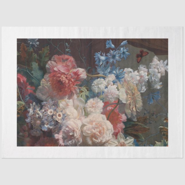 Papel De Seda Flores Renascentistas (Frente )