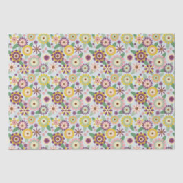 Papel De Seda Flores Retro-Groovy