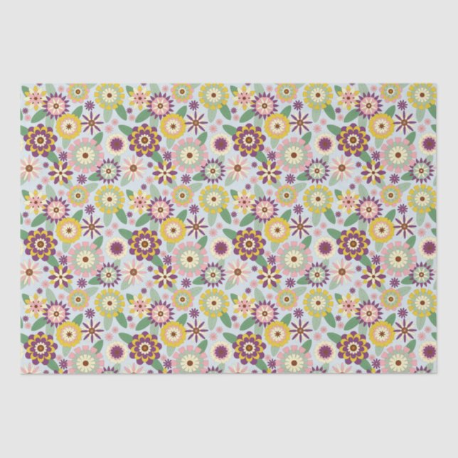 Papel De Seda Flores Retro-Groovy (Frente )