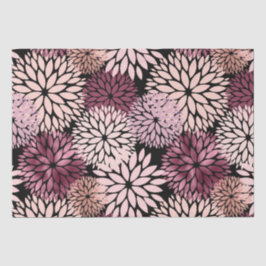 Papel De Seda Flores Rosa Blush Burgundy