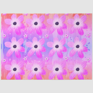 Papel De Seda Flores Rosa Bonito de Coloração Água do Pastel