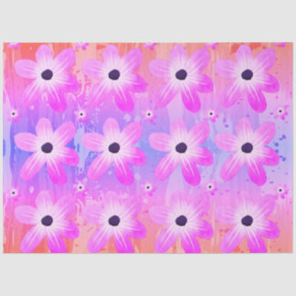 Papel De Seda Flores Rosa Bonito de Coloração Água do Pastel