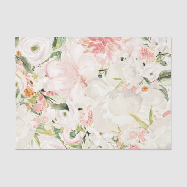 Papel De Seda Flores Rosa (Design 23 Série Rosa) (Frente )