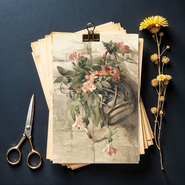 Papel De Seda Flores Rosa no Vaso de Travagem, Desacoplamento (Criador carregado)