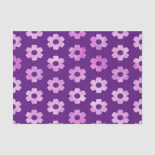 Papel De Seda Flores Roxas