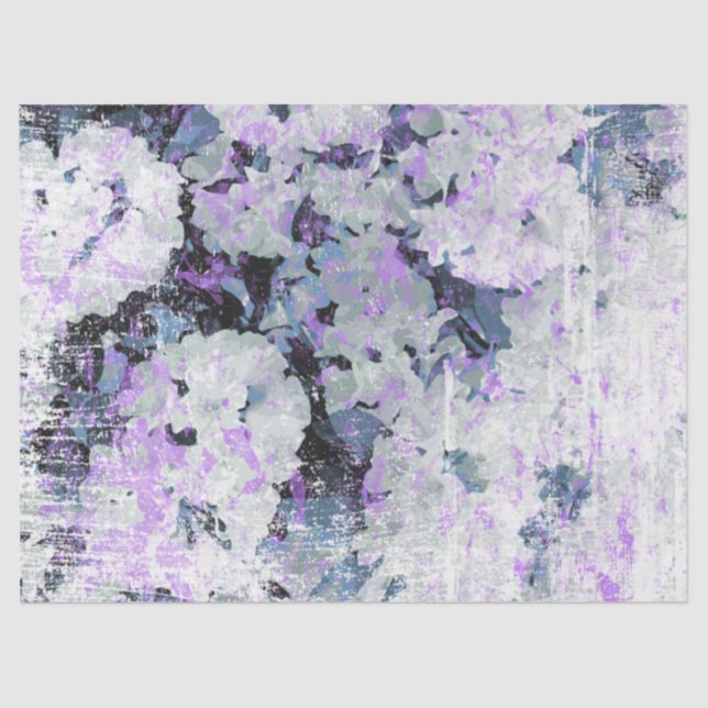 Papel De Seda *~* Flores Russas Grunge Rhododendron Cor-de-rosa  (Frente )