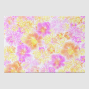 Papel De Seda Flores Sanguíneas Shibori Floral Tie Dye Patterno