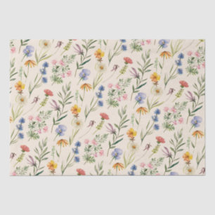Papel De Seda Flores selvagens Minimalista Boho Floral