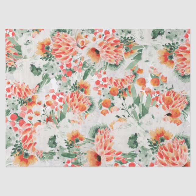 Papel De Seda Flores Selvagens Modernas Trendy Floral (Frente )