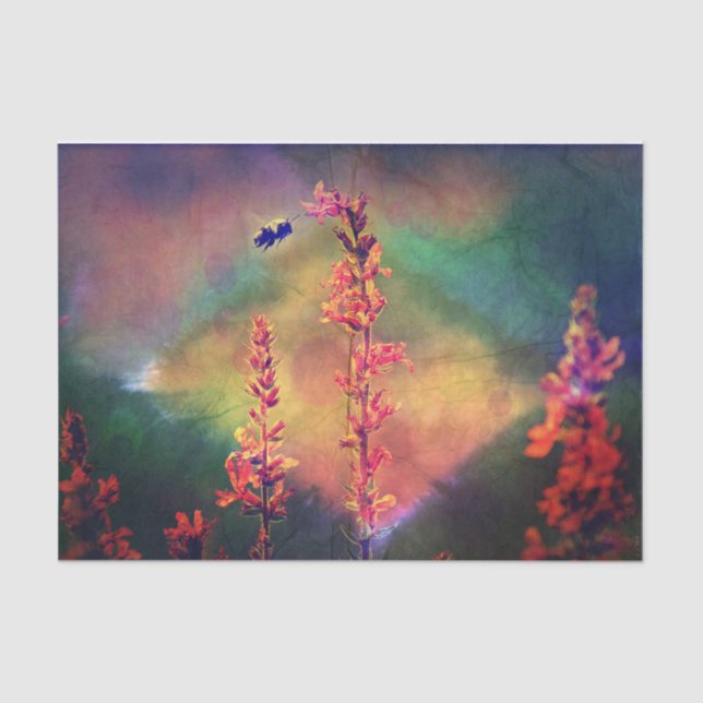 Papel De Seda Flores selvagens N Bee Autumn Diamond (Frente )