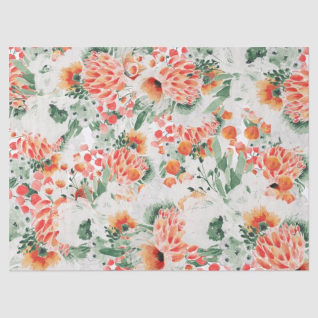 Papel De Seda Flores Silvestres Modernas Floral Moderna (Frente )