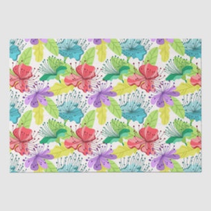 Papel De Seda Flores tropicais, padrão sem costura
