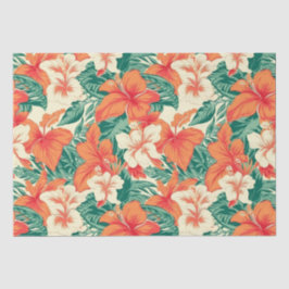 Papel De Seda Flores tropicais Vibe havaiano