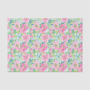 Papel De Seda Flores verdes e cor-de-rosa na praia de Preppy Pal