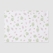 Papel de seda Flores y hojas de primavera