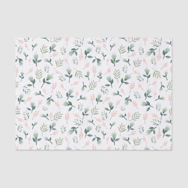 Papel de seda flores y hojas tropicales (Frente )
