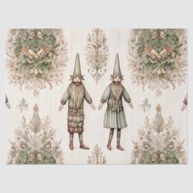 Papel De Seda Floresta Caprichosa Gnômes & Botânica (1) (Frente )