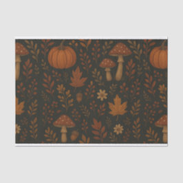 Papel De Seda Floresta de Aquarelas Whimecore de Cogumelos