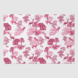 Papel De Seda Floresta de Cerco Rosa Elegante