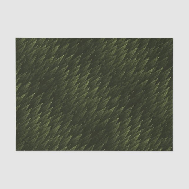 Papel De Seda Floresta de Conífer Fractal (Frente )