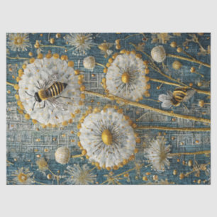 Papel De Seda Floresta de Dandelion de Abelhas Ocupadas