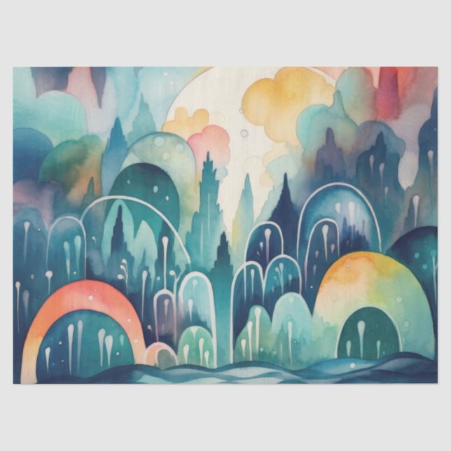 Papel De Seda Floresta de Fantasia (Frente )