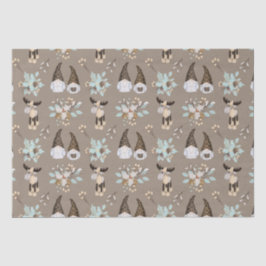 Papel De Seda Floresta dos Gnomos do Natal