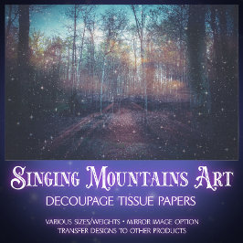 Papel De Seda Floresta Eetérea Misteriosa Encantada