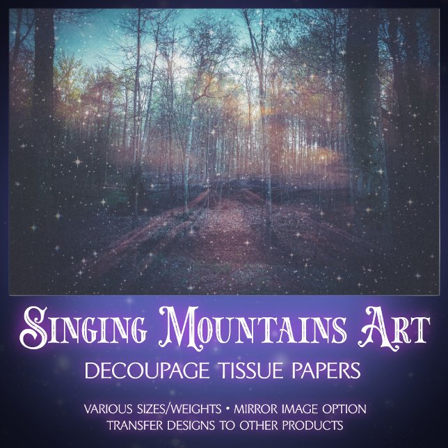 Papel De Seda Floresta Eetérea Misteriosa Encantada (Criador carregado)