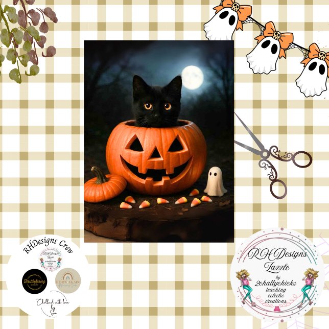Papel De Seda Floresta Moonlit de Halloween Jack-0-Latern (Criador carregado)