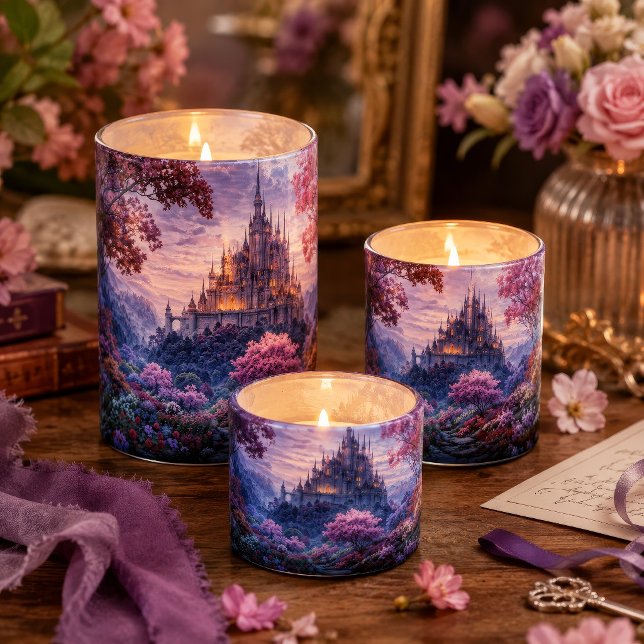 Papel De Seda Floresta Nebulosa de Lavanda Castelo Gótico (Criador carregado)