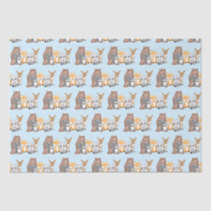 Papel De Seda Florestas Criam Animais Florestais